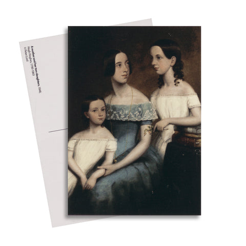 Postcard 'A mother and her two daughters' by Hugh Hughes