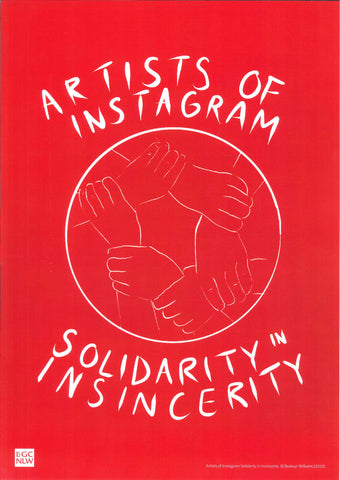 'Artists of Instagram Solidarity in Insincerity' Unmounted Print by Bedwyr Williams