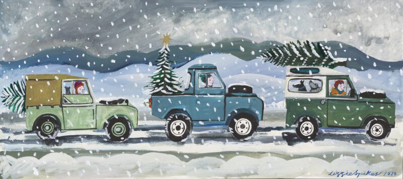 'Christmas Convoy' Christmas Cards by Lizzie Spikes