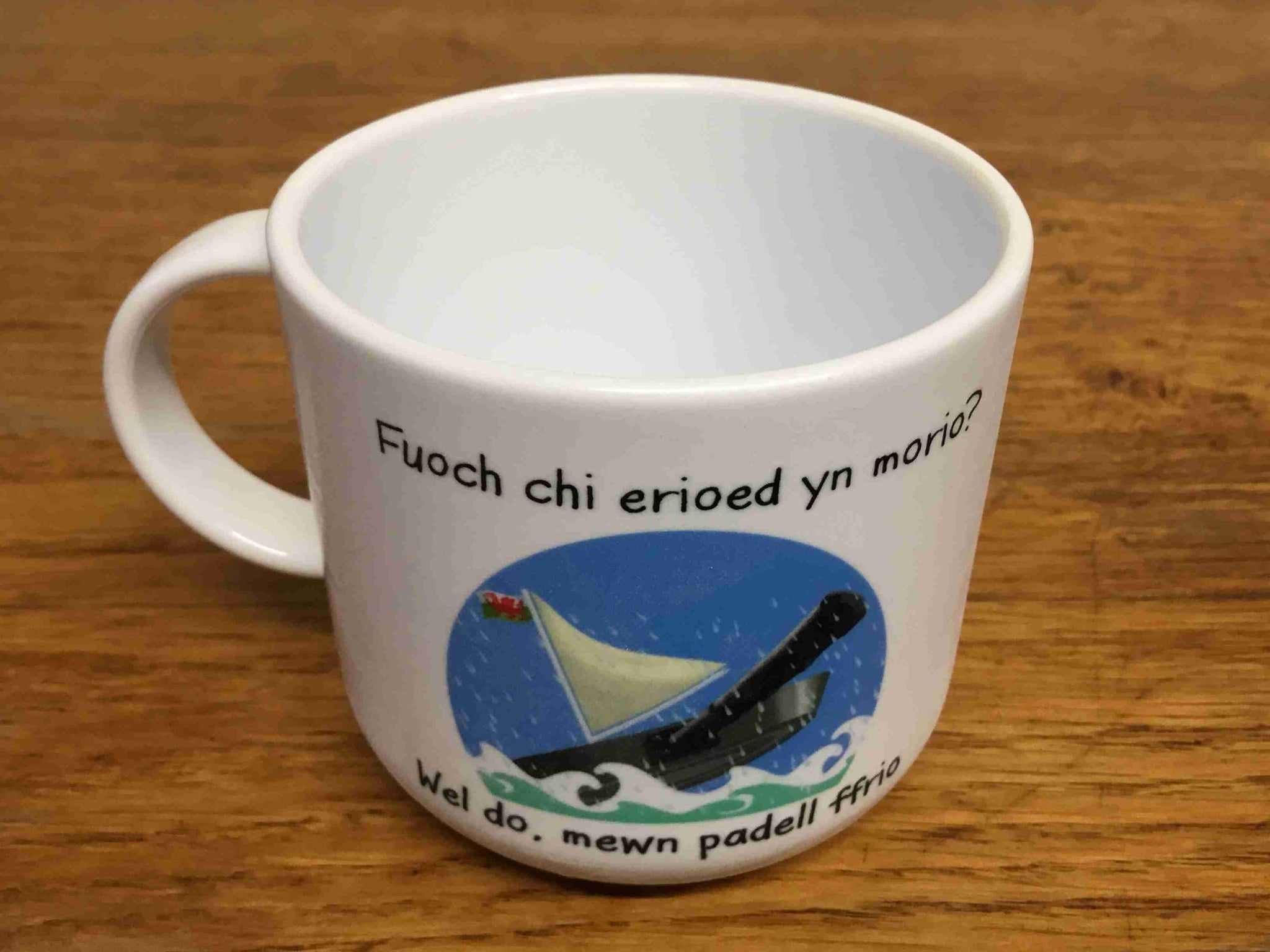 Melamine Nursery Rhyme cup 'Fuoch chi erioed yn morio..'