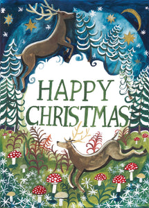 'Happy Christmas Reindeer' Christmas Cards by Lizzie Spikes