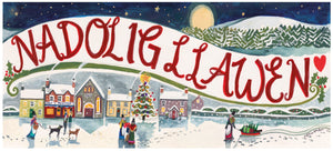 'Nadolig Llawen Tin Sign' Christmas Cards by Lizzie Spikes