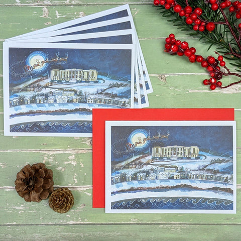 Christmas cards - Llyfrgell yn yr Eira