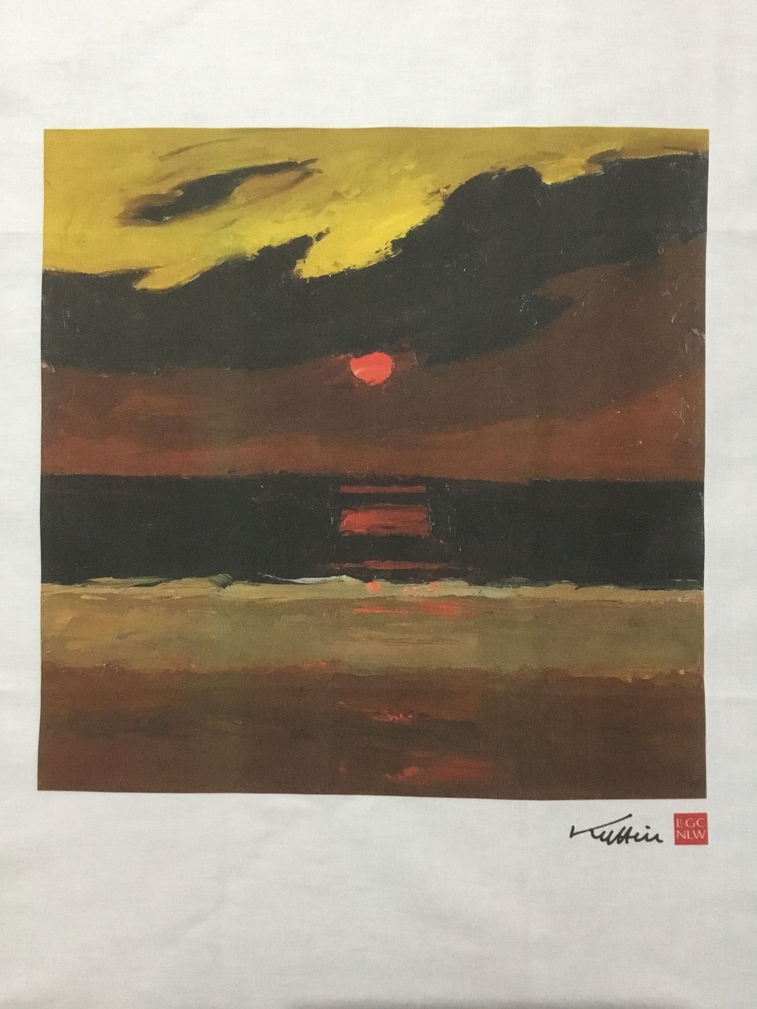 'Sunset over Anglesey' - Sir Kyffin Williams Tea Towel