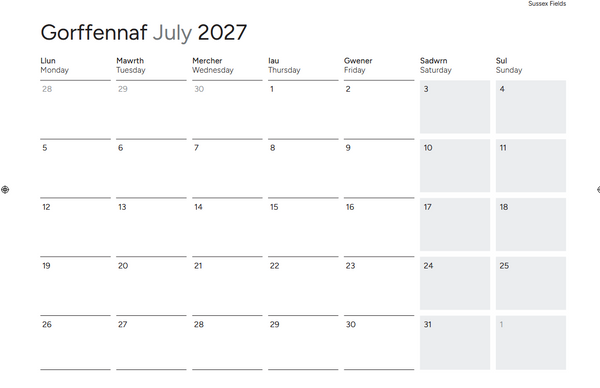 Mary Lloyd Jones Calendar 2027