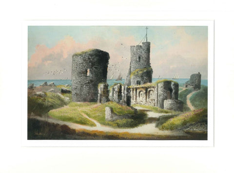 Aberystwyth Castle - Alfred Worthington Mounted Print