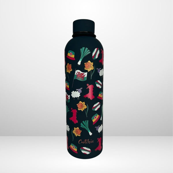'Cwtchie' - Thermal Water Bottle (Black)