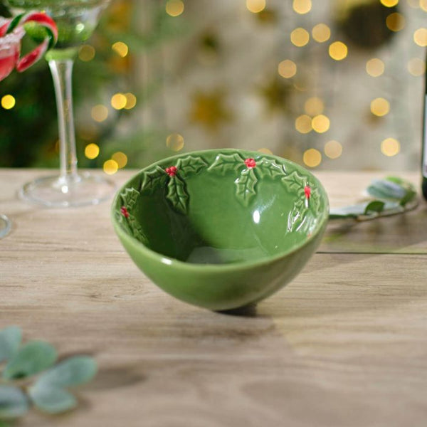'Christmas Holly' Stoneware Bowl