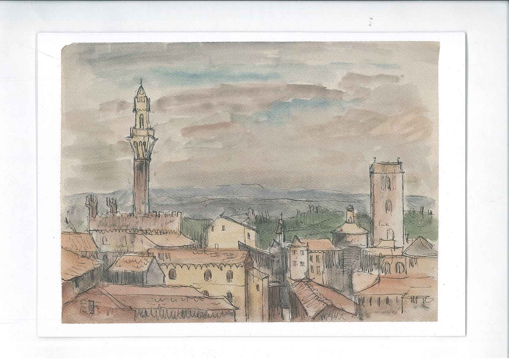 Greetings Card 'Buildings in Italy' by Sir Kyffin Williams