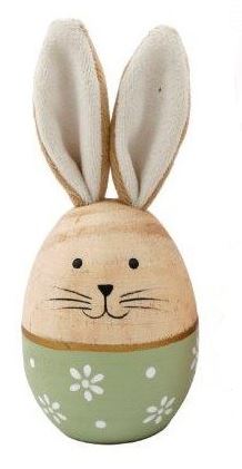 Wooden 'Easter Bunny Egg' Decoration - Green