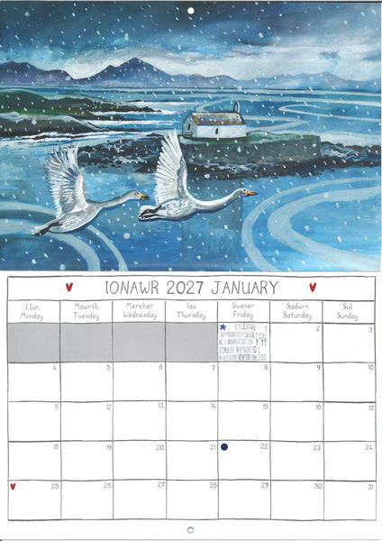 'Wales and it's Wildlife' - 2027 Calendar by Lizzie Spikes