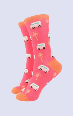 'Campervan & Palm Trees' Women's Socks