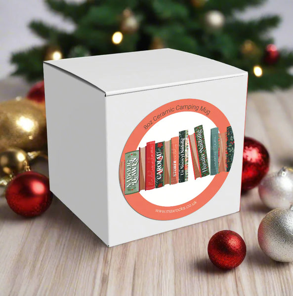 Ceramic Mug - 'Welsh Christmas books'