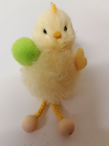'Fluffy Chick' Easter Decoration - Green Pom Pom