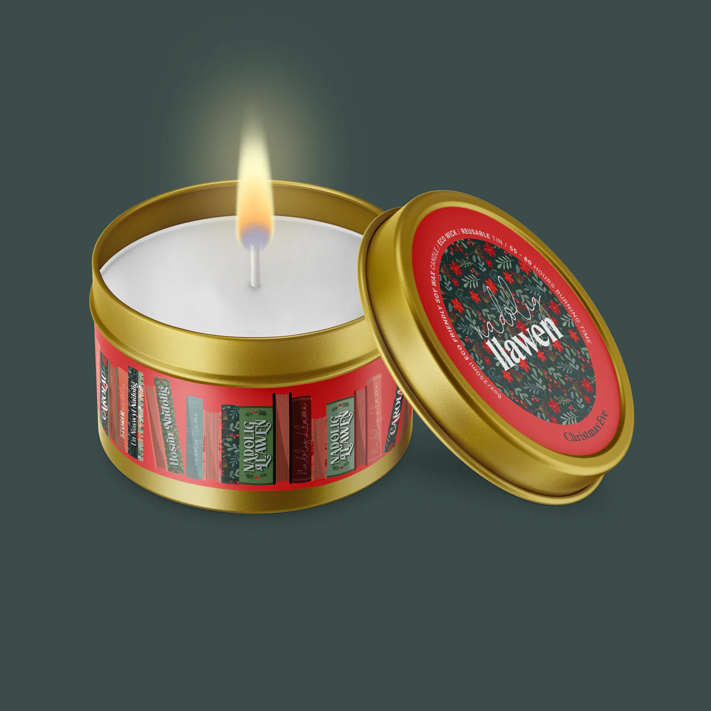 Christmas Candle in a tin - 'Christmas Eve'