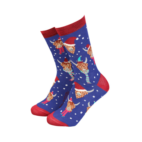 'Christmas Highland Cows' Women's Socks