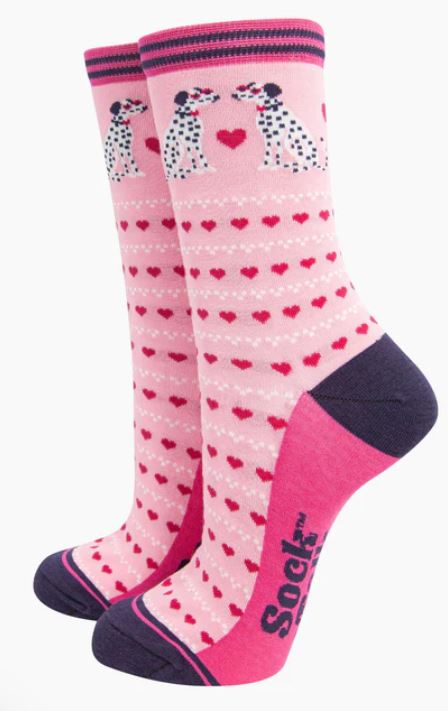'Dalmatians & Hearts' Women's Socks