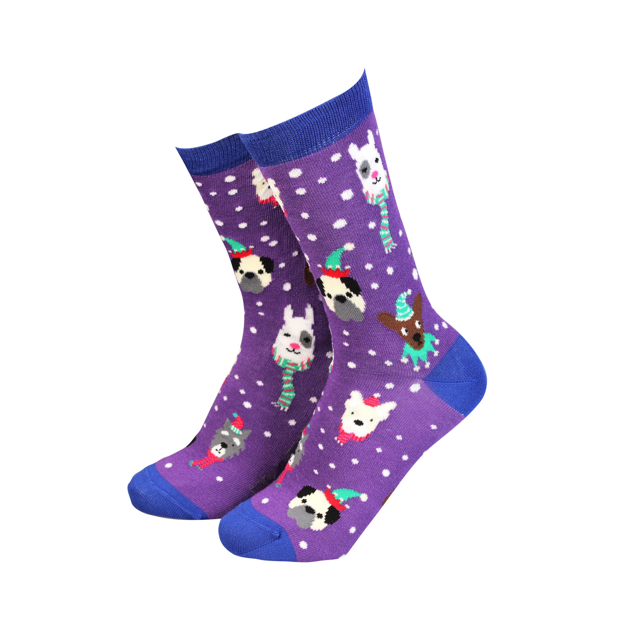 'Christmas Dogs with Hats' Women's Socks