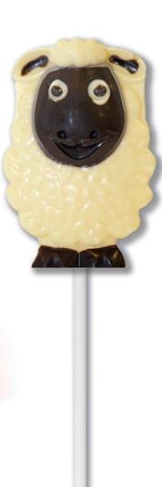 'Dolly the Sheep' Decorated Chocolate Lollipop
