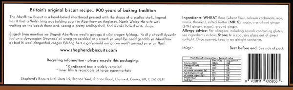 Aberffraw biscuits - Ginger Shortbread