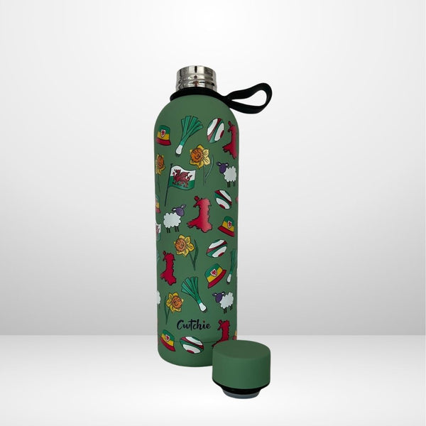 'Cwtchie' - Thermal Water Bottle (Green)