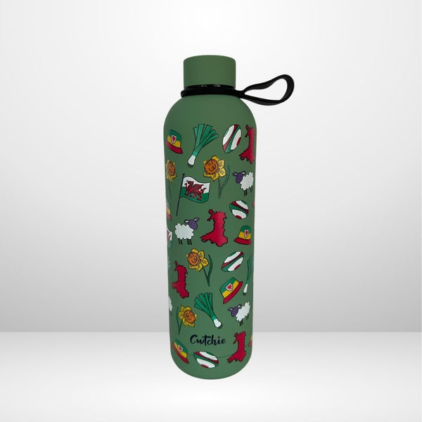 'Cwtchie' - Thermal Water Bottle (Green)