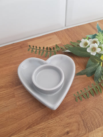 Ceramic Heart-Shaped Tea Light Holder