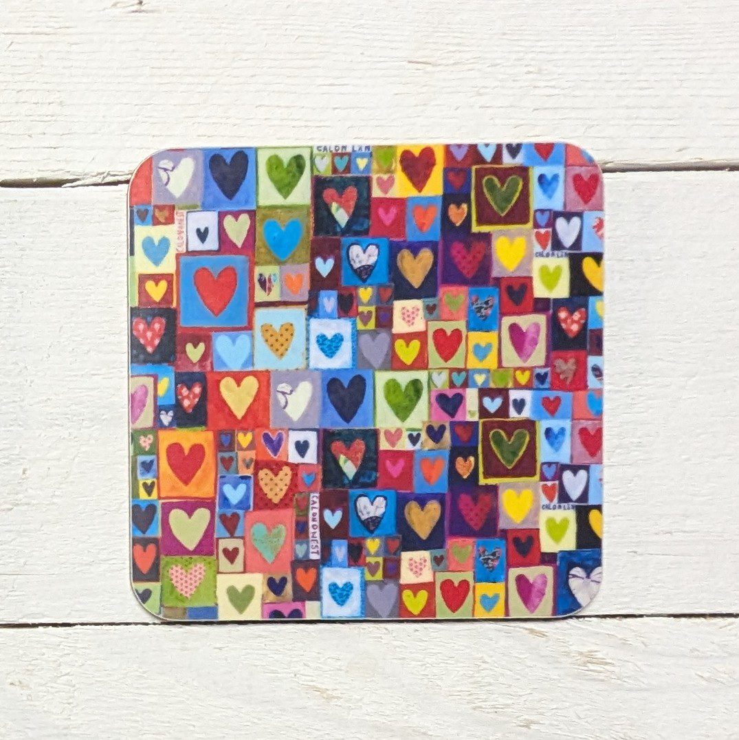 'Hearty Calon Lân' Square Coaster by Lizzie Spikes