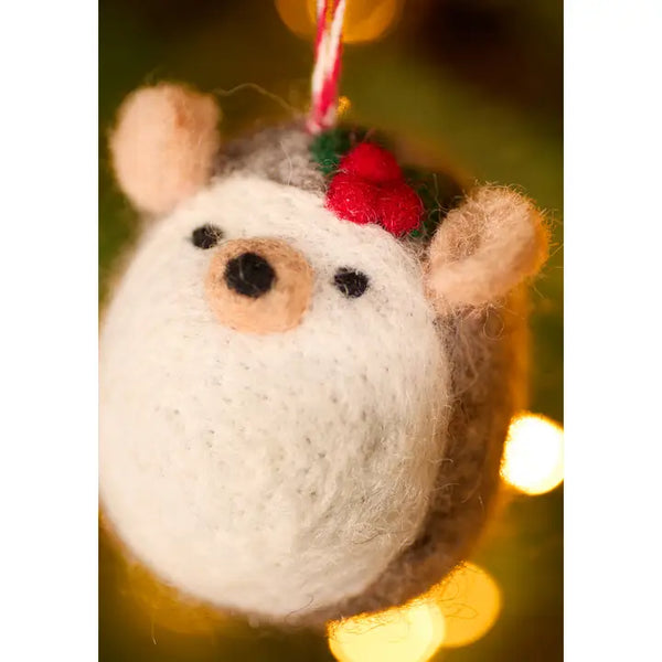 Felt Christmas Decoration - 'Hedgehog'