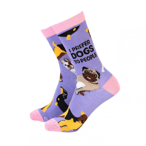 'I prefer dogs to people' Women's Socks