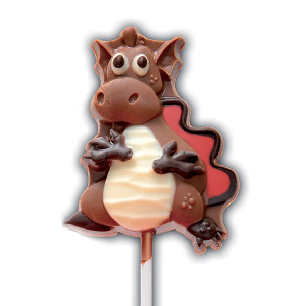 'Jones the Dragon' Decorated Chocolate Lollipop