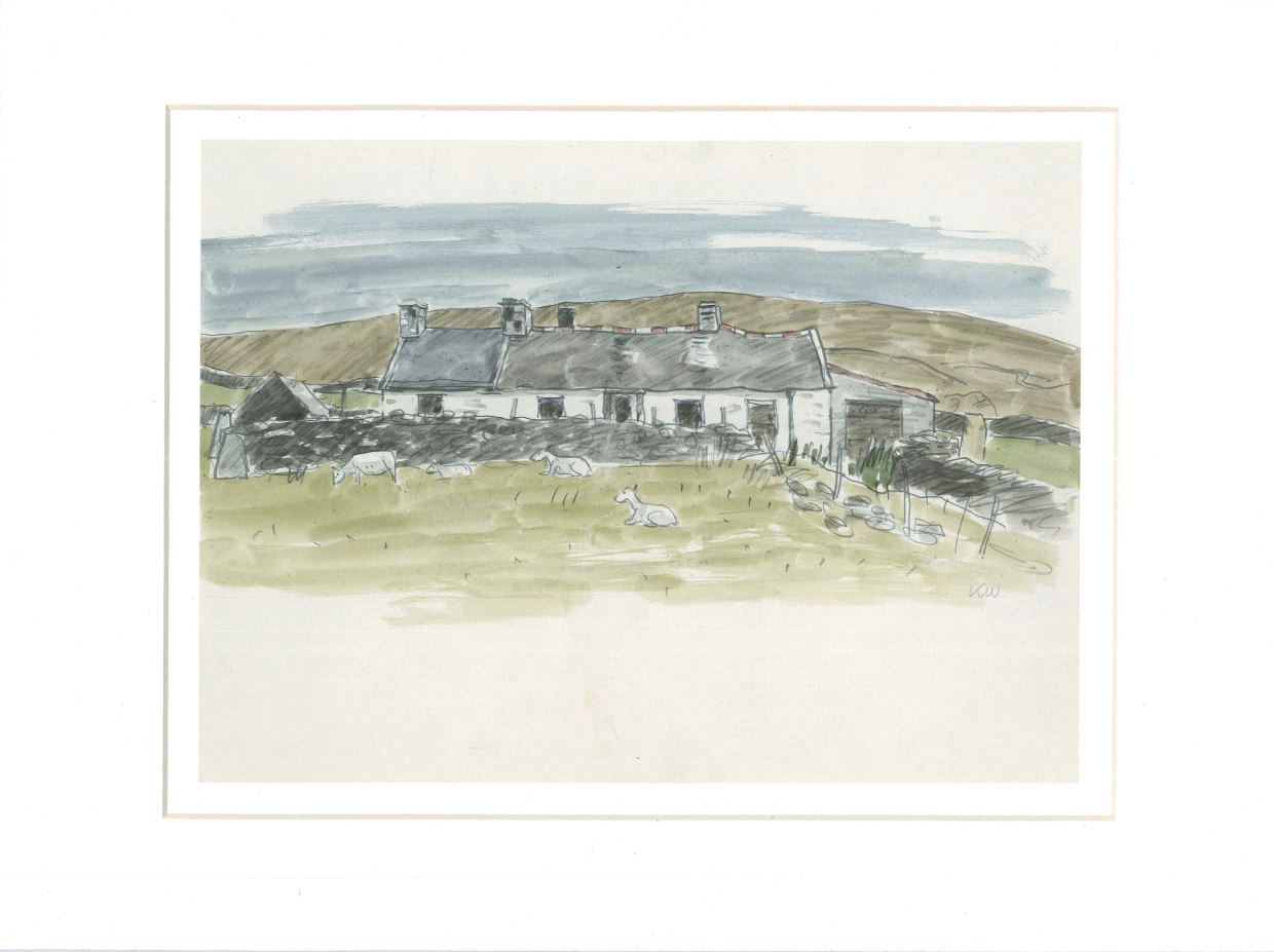 'From the Library's Collection' - Sir Kyffin Williams Mounted Print