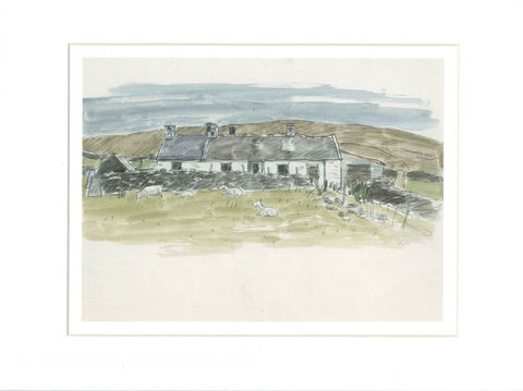 'From the Library's Collection' - Sir Kyffin Williams Mounted Print