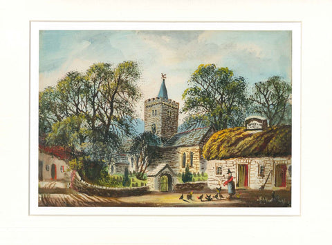 Llanbadarn Fawr Church - Alfred Worthington Mounted Print