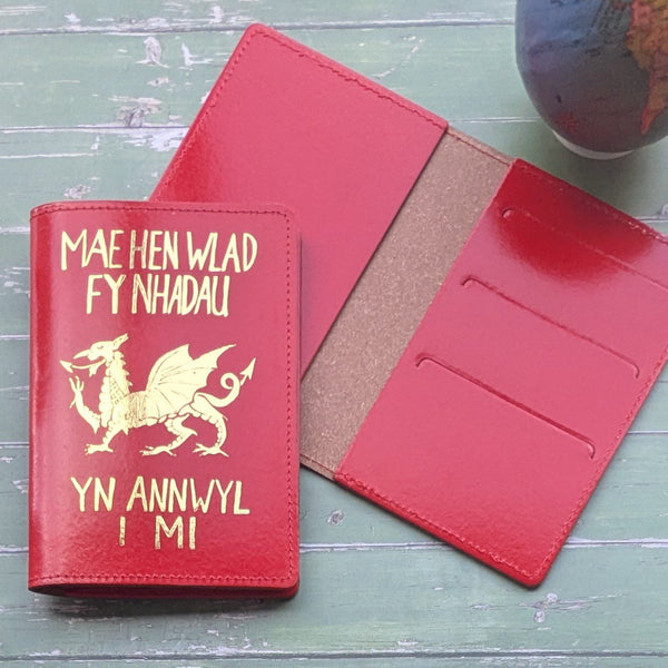 'Mae hen wlad fy nhadau yn annwyl i mi' Passport Cover by Lizzie Spikes