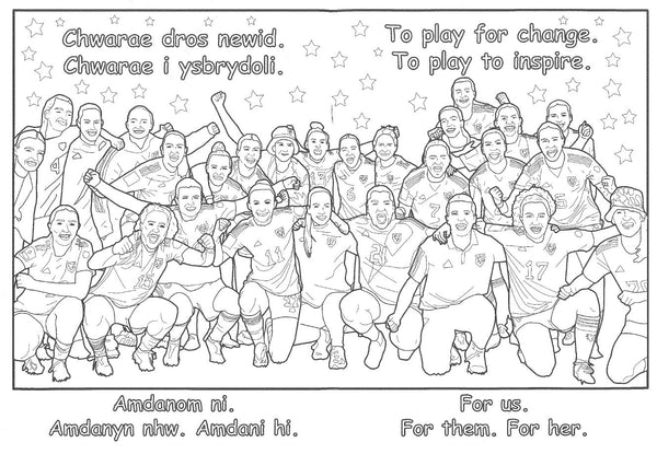 'Wales Football Colouring Book' by Anne Cakebread