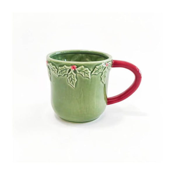 'Christmas Holly' Stoneware Mug