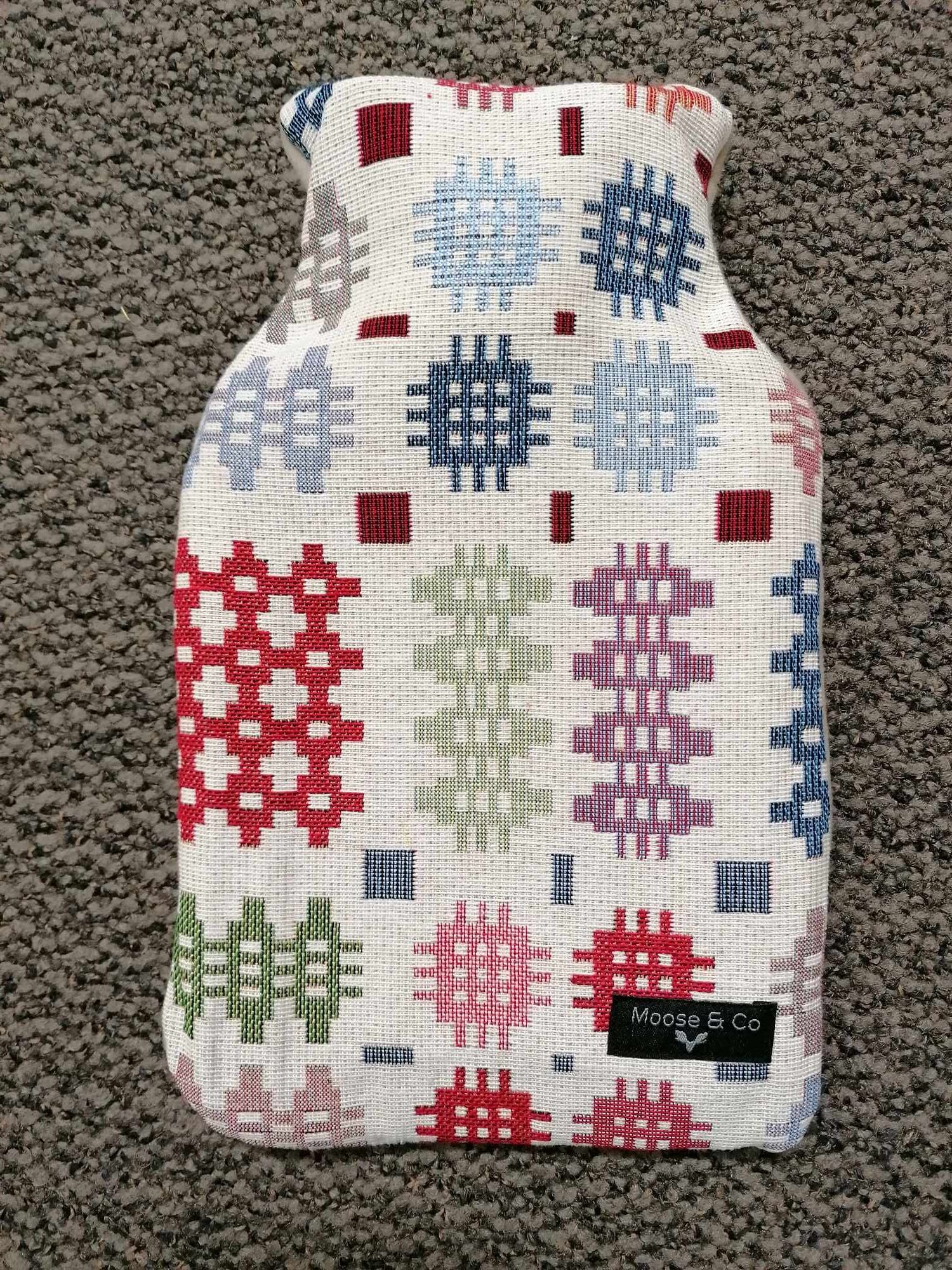 'Welsh tapestry' print hot water bottle - Multi