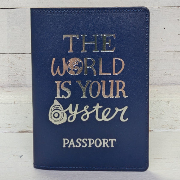 'The World is your Oyster' Passport Cover by Lizzie Spikes
