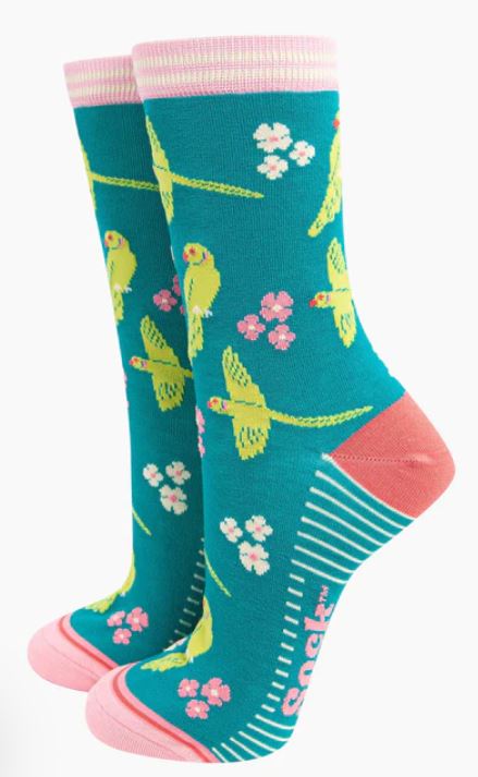 'Parrots & Flowers' Women's Socks