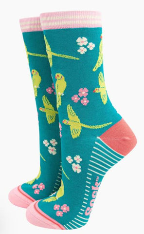 'Parrots & Flowers' Women's Socks