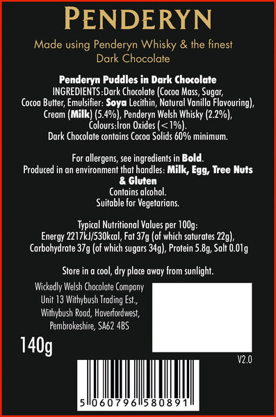 Wickedly Welsh - 'Penderyn Whisky and Dark Chocolate Puddles'