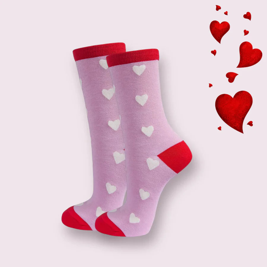 'Pink Heart' Women's Socks