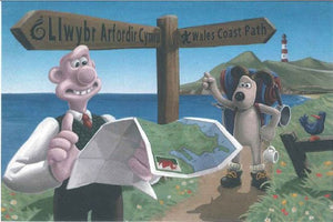 Postcard - Wallace and Gromit's grand day out... on the Wales Coast Path