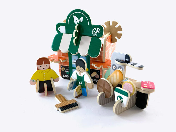 'Refill Café' Mini Playset -  a sustainably managed playset from Playpress