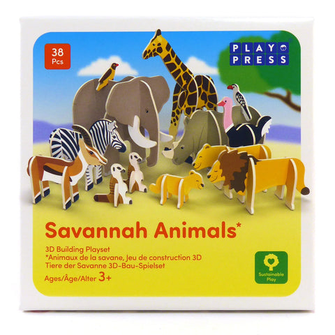 'Savannah Animals' Mini Playset -  a sustainably managed playset from Playpress