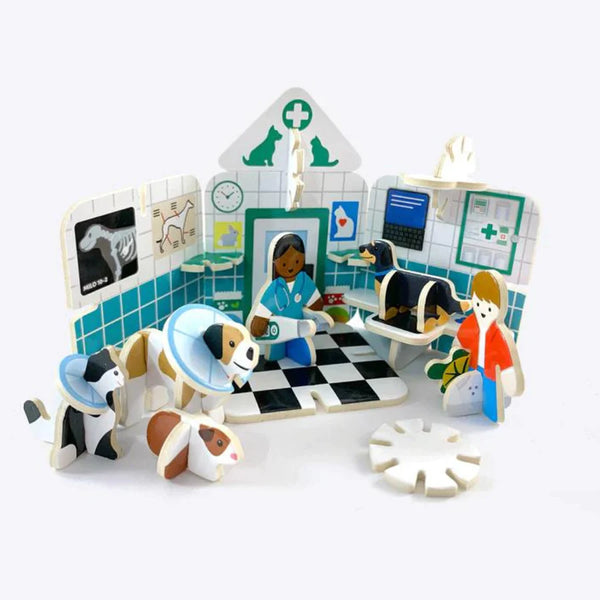 'Vets' Mini Playset -  a sustainably managed playset from Playpress