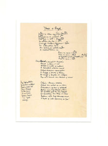 Manuscript of 'Yma o Hyd' - Mounted Print