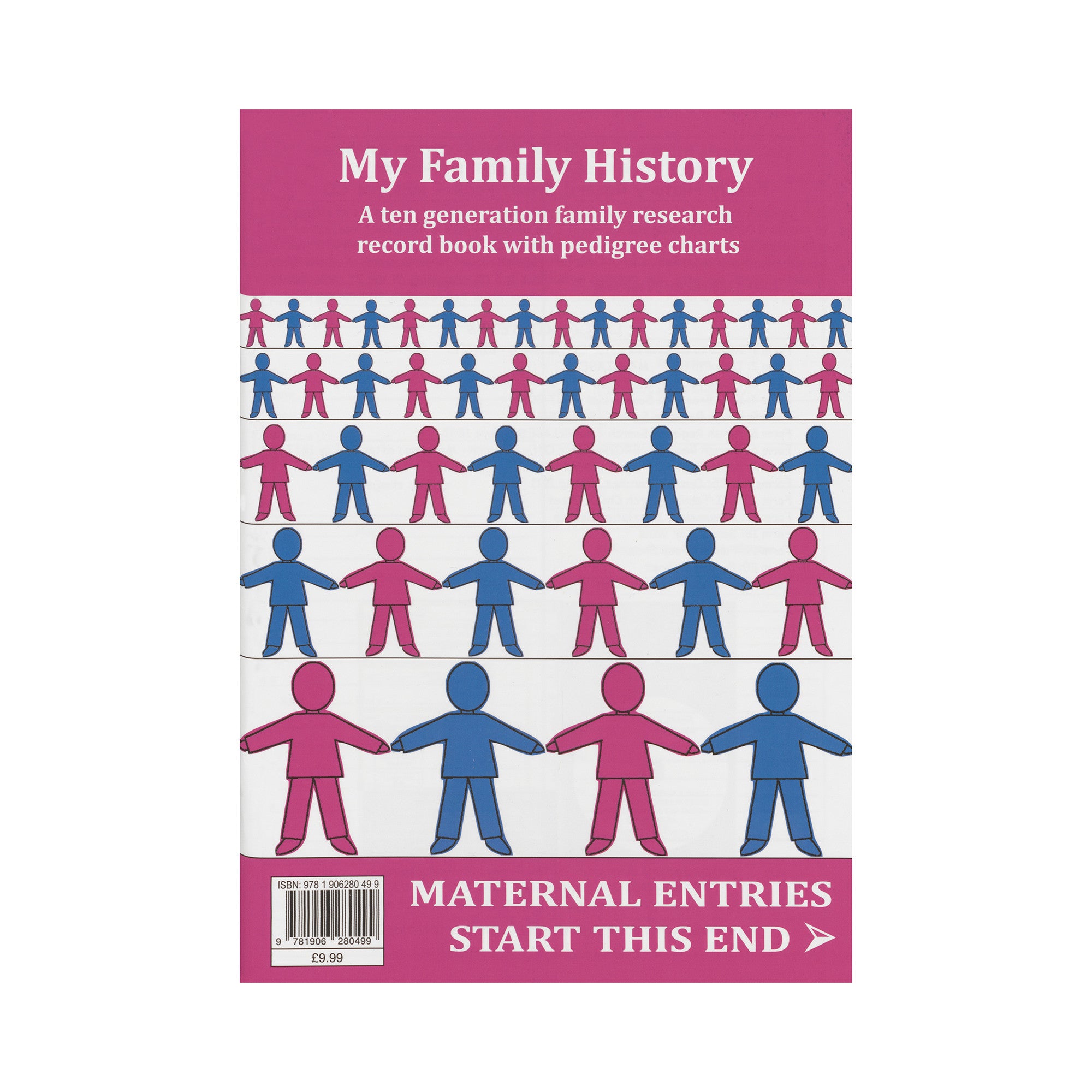 My Family History - A 10 generation family research record book with pedigree charts - National Library of Wales Online Shop / Siop Arlein Llyfrgell Genedlaethol Cymru