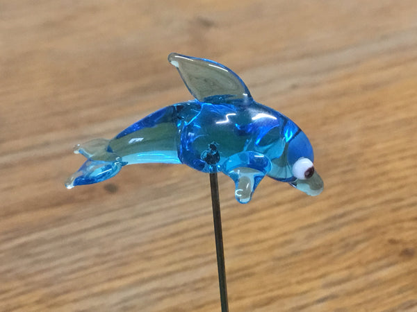 Handmade Glass Lapel Pin - 'Dolphin'